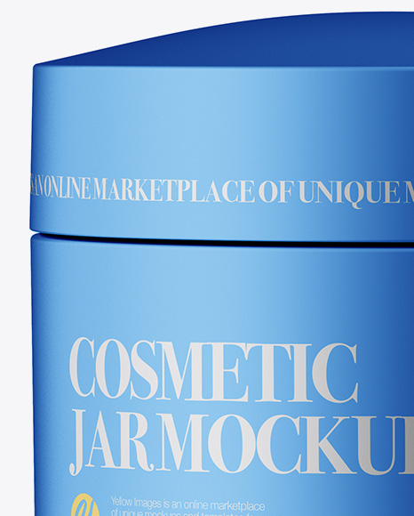 Matte Metallic Cosmetic Jar Mockup PSD #2