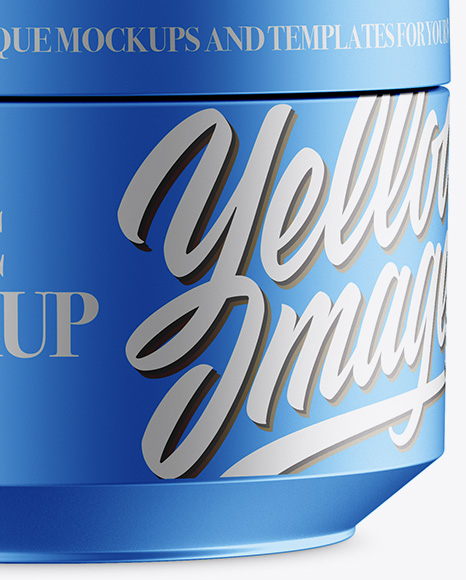 Matte Metallic Cosmetic Jar Mockup PSD #1