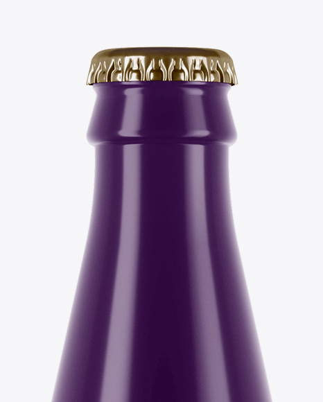 Glossy Ceramic Beer Bottle Mockup PSD #2
