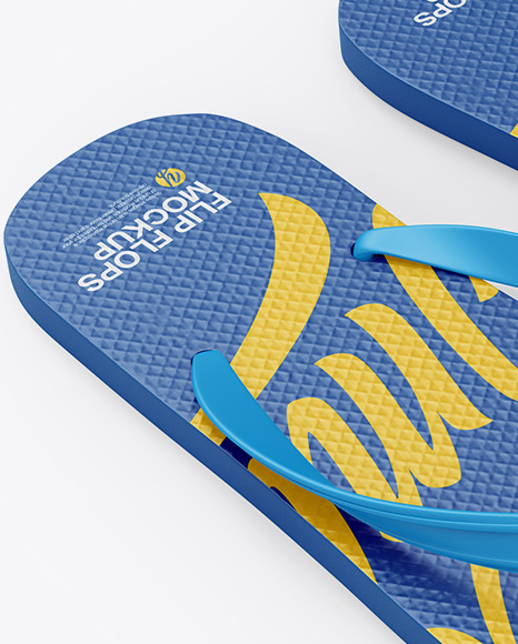 Download Flip Flops Mockup Half Side View High Angle Shot In Apparel Mockups On Yellow Images Object Mockups