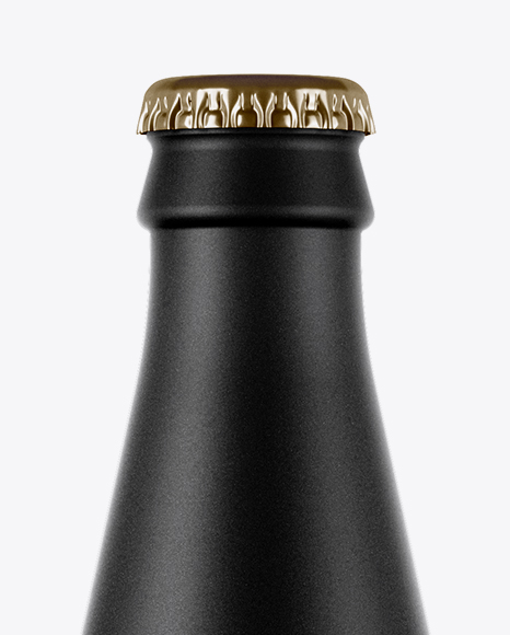 Matte Ceramic Beer Bottle Mockup PSD #2