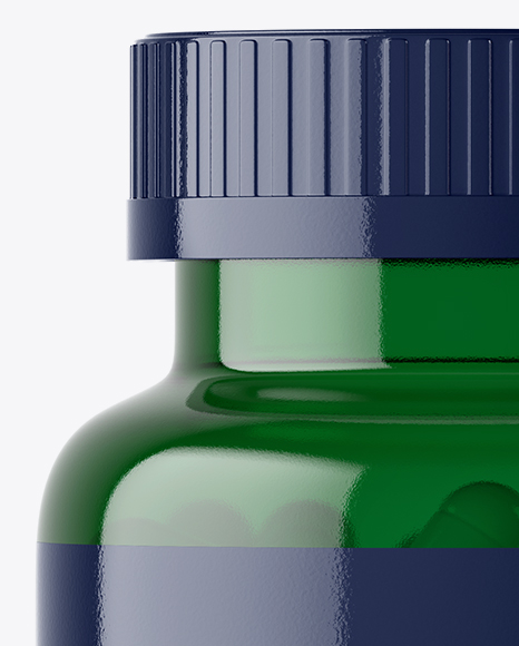 Green Pills Bottle Mockup PSD #2