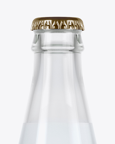 Clear Glass Water Bottle Mockup PSD #2