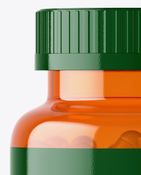 Orange Pills Bottle Mockup PSD #2