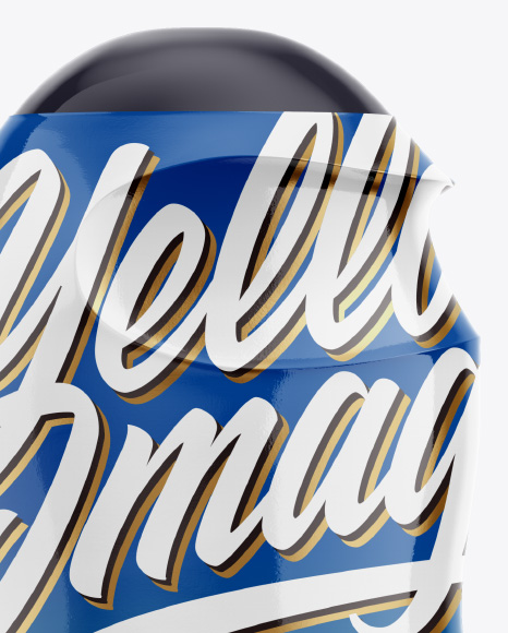 Plastic Bottle With Shrink Sleeve Mockup PSD #2