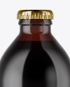 Dark Amber Beer Bottle Mockup