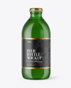 Green Glass Beer Bottle Mockup