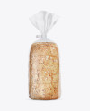 Matte Transparent Bread Package With Clip Mockup