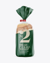 Matte Transparent Bread Package With Clip Mockup