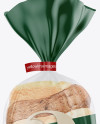 Matte Transparent Bread Package With Clip Mockup