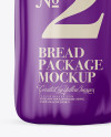 Matte Bread Package With Clip Mockup