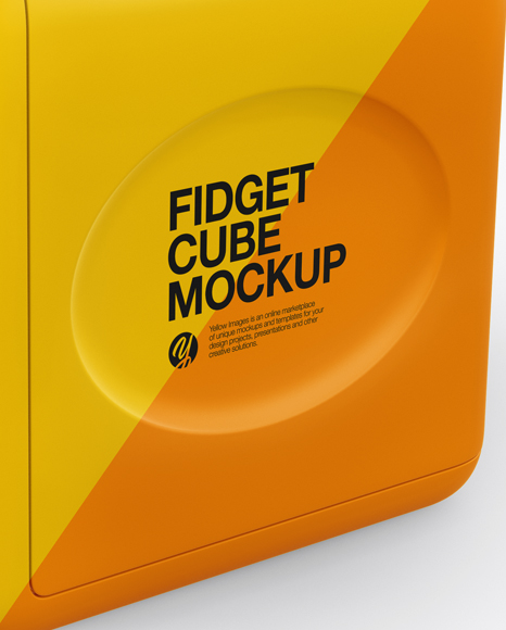 Fidget Cube Mockup Half Side View PSD #1