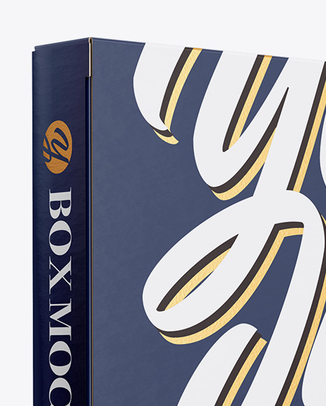 Paper Box Mockup   Half Side View (High Angle Shot) PSD #2