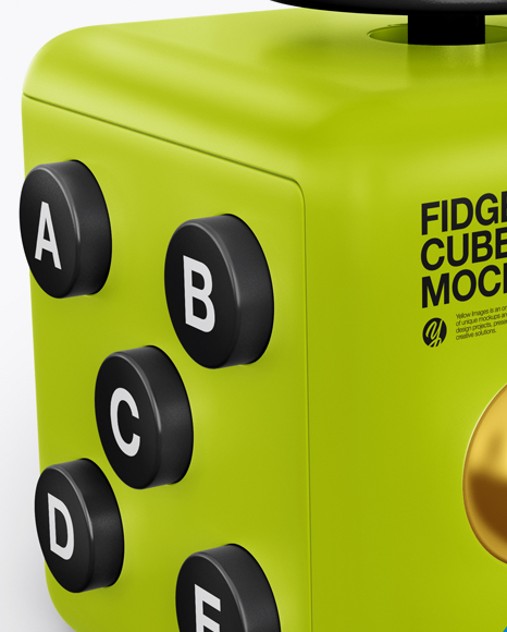 Fidget Cube Mockup - Half Side View - download high resolution PSD