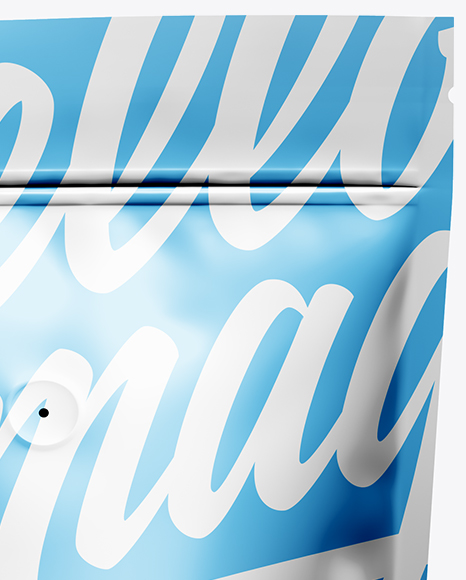 Matte Metallic Coffee Bag W  Valve Mockup   Front View PSD #2