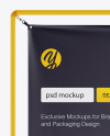 Matte Vinyl Banner Frame Stand Mockup