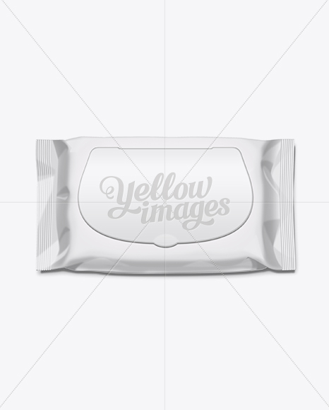 Download Wipes With Small Cap In Flow Pack Mockups On Yellow Images Object Mockups