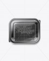 Download Black Plastic Food Tray with Transparent Lid in Tray ...