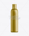 Gold Plastic Cosmetic Bottle with Lid - 200 ml in Bottle Mockups on