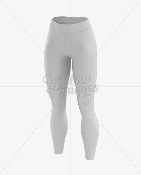 Women S Leggings Mockup Front 3 4 View In Apparel Mockups On Yellow Images Object Mockups