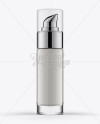 30ml Cosmetic Bottle w/ Chrome Dispenser Pump Mockup - Free Download