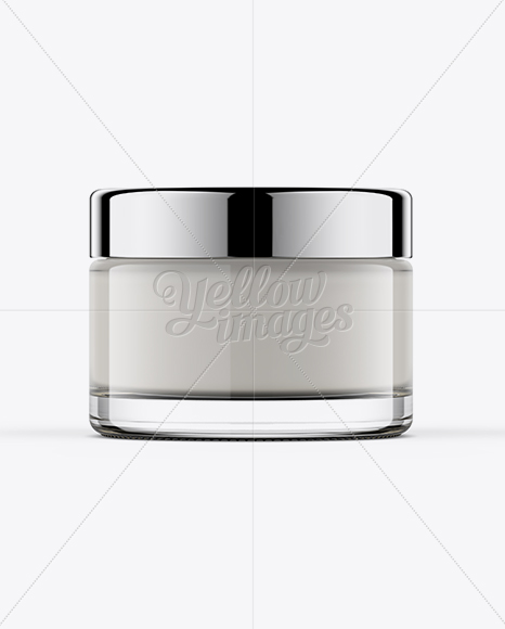 Download 50ml Round Cosmetic Jar With Chrome Lid Mockup In Jar Mockups On Yellow Images Object Mockups PSD Mockup Templates