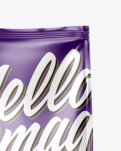 Matte Food Bag Mockup   Front View PSD #2