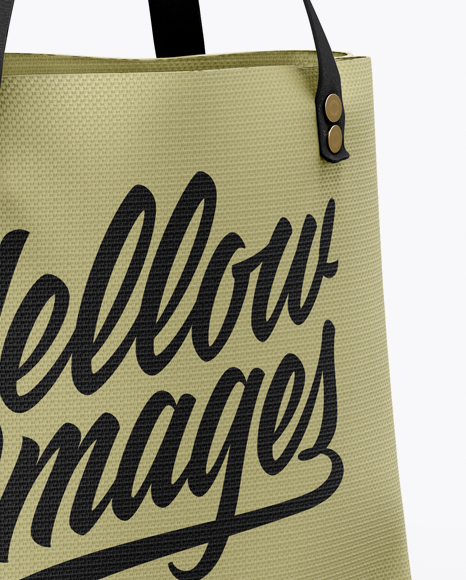 Canvas Bag Mockup Half Side View In Free Mockups On Yellow Images Object Mockups