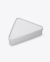 Matte Triangular Box Mockup - Half Side View (High-Angle Shot)