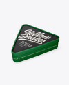 Matte Triangular Box Mockup - Half Side View (High-Angle Shot)