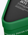 Matte Triangular Box Mockup - Half Side View (High-Angle Shot)