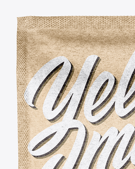 Kraft Paper Coffee Bag Mockup   Front View PSD #2