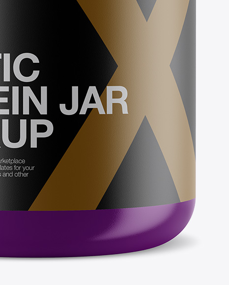Glossy Protein Jar Mockup PSD #1