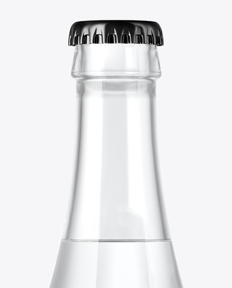 500ml Clear Glass Water Bottle Mockup