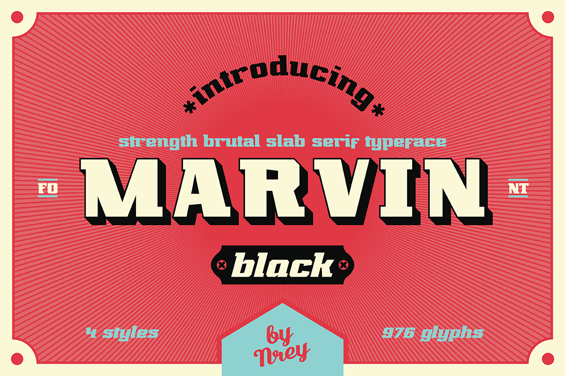 Marvin Black In Fonts On Yellow Images Creative Store