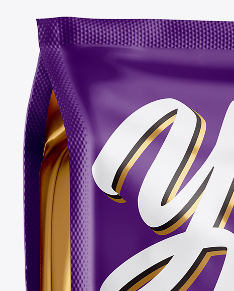 Matte Coffee Bag Mockup   Half Side View PSD #1