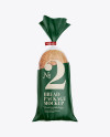 Matte Transparent Bread Package With Clip Mockup