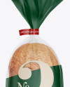 Matte Transparent Bread Package With Clip Mockup