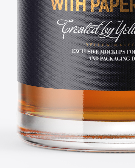 Whiskey Bottle with Wooden Cap Mockup PSD #2