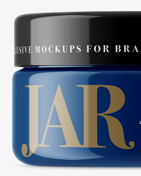 Glossy Cosmetic Jar Mockup PSD #2