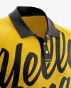 Download Men S Polo Hq Mockup Half Side View In Apparel Mockups On Yellow Images Object Mockups