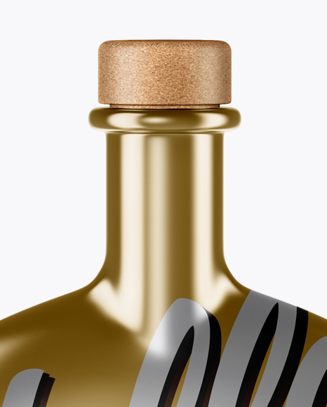 Metallic Bottle With Wooden Cap Mockup PSD #2