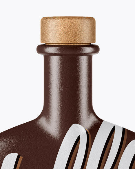 Ceramic Bottle With Wooden Cap Mockup PSD #2
