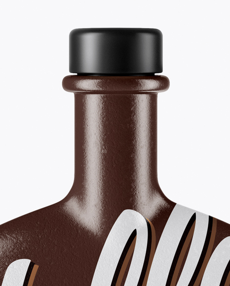 Ceramic Bottle With Wooden Cap Mockup PSD #1