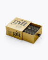 Download Opened Metallic Gift Box Mockup - Half Side View in Box ... Yellowimages Mockups