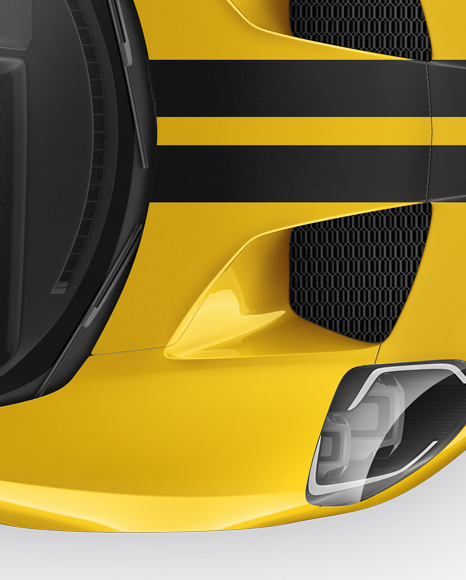 Download Ford Gt Ii Mockup Top View In Vehicle Mockups On Yellow Images Object Mockups PSD Mockup Templates