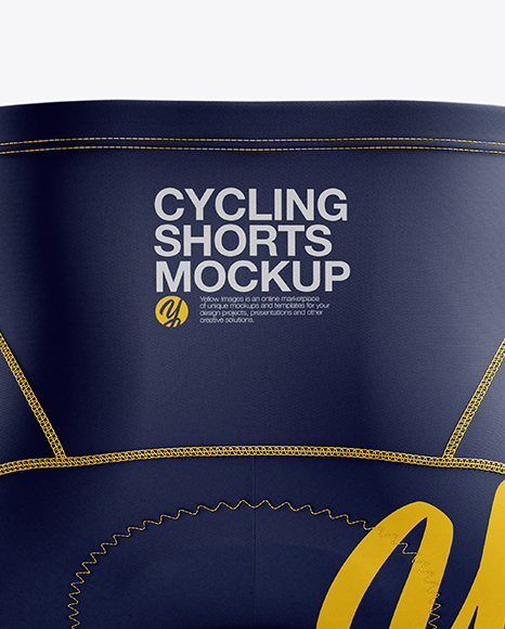 Men S Cycling Shorts V2 Mockup Back View In Apparel Mockups On Yellow Images Object Mockups