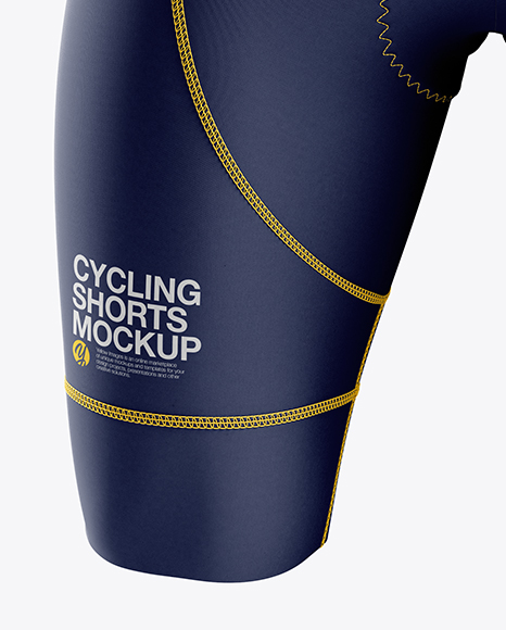 Men S Cycling Shorts V2 Mockup Front View In Apparel Mockups On Yellow Images Object Mockups