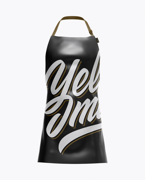 Download Leather Apron Mockup - Front View in Apparel Mockups on Yellow Images Object Mockups