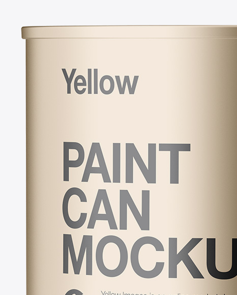 Download Metallic Paint Can Mockup In Bucket Pail Mockups On Yellow Images Object Mockups PSD Mockup Templates